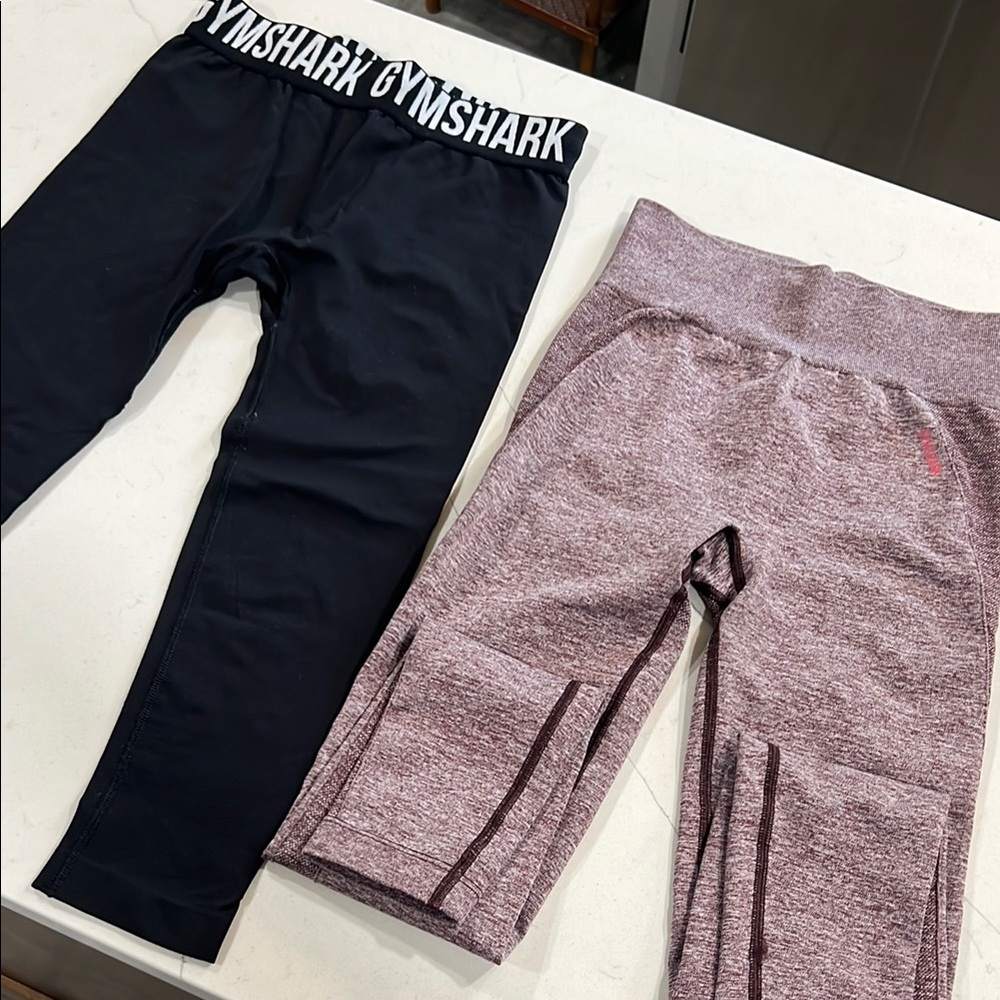 Gymshark women Black and Heather Pink Leggings